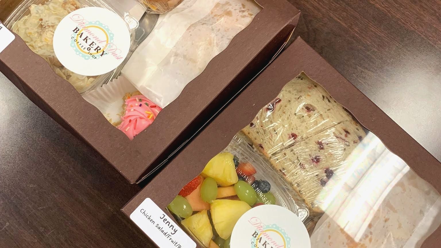 Boxed lunches ready for pickup